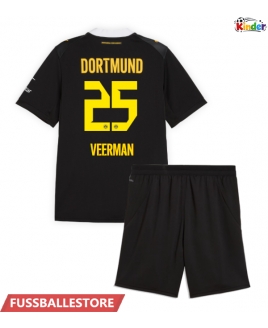 Günstige Borussia Dortmund Joey Veerman #25 Auswärts Trikotsatzt Kinder 2026-27 Kurzarm (+ Kurze Hosen)
